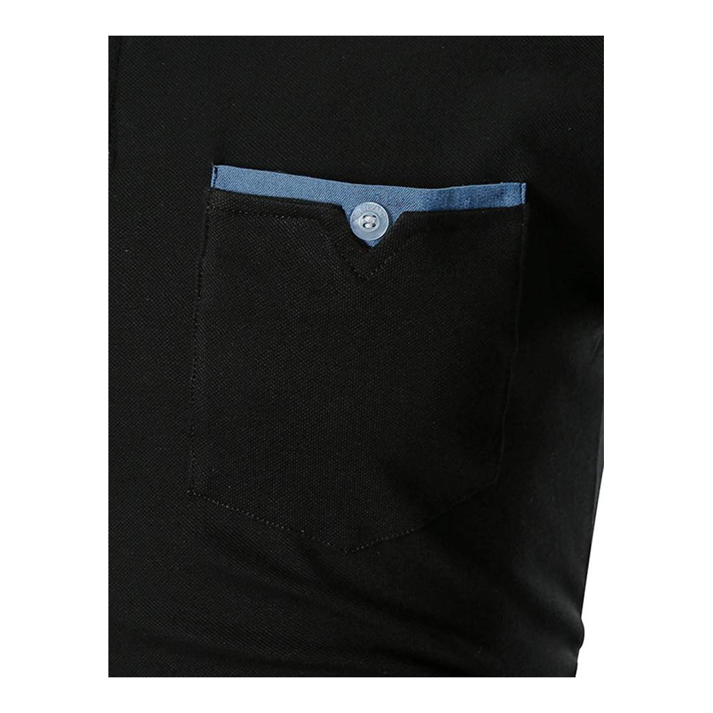 Langarm Herren Poloshirt aus Baumwolle Casual Denim Style für Golf & Tennis