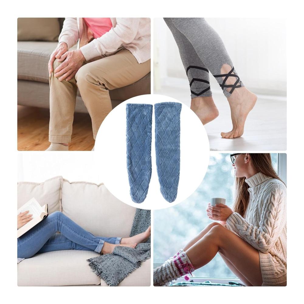 Damen Kniestrümpfe Lange Overknee-Slipper-Socken aus Warmem Korallen-Fleece für Heimgebrauch und Cosplay
