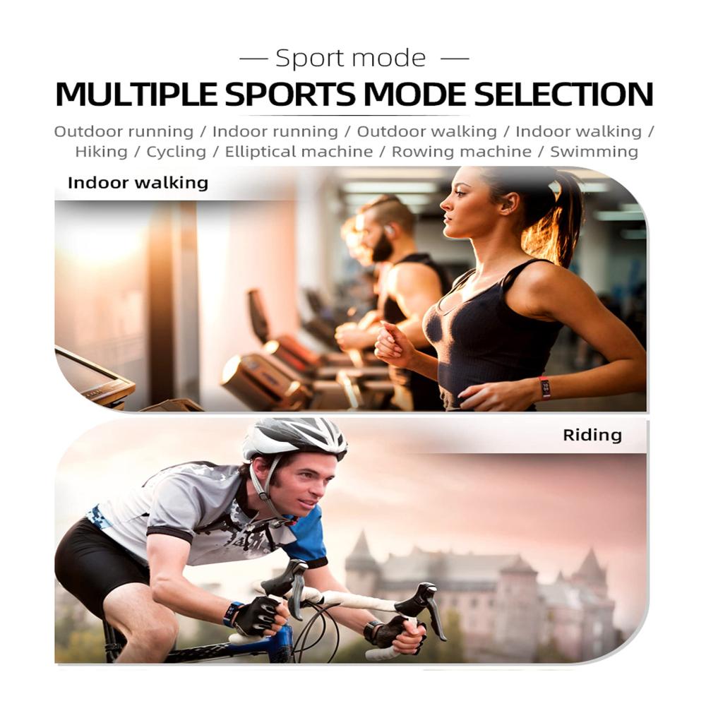 Fashion Smartwatch Fitness Uhr für Android iOS Bluetooth Schrittzähler Blutdruckmessung Remote-Kamera Fitness Tracker Schlafüberwachung wasserdicht IP68 schmal Herren Damen