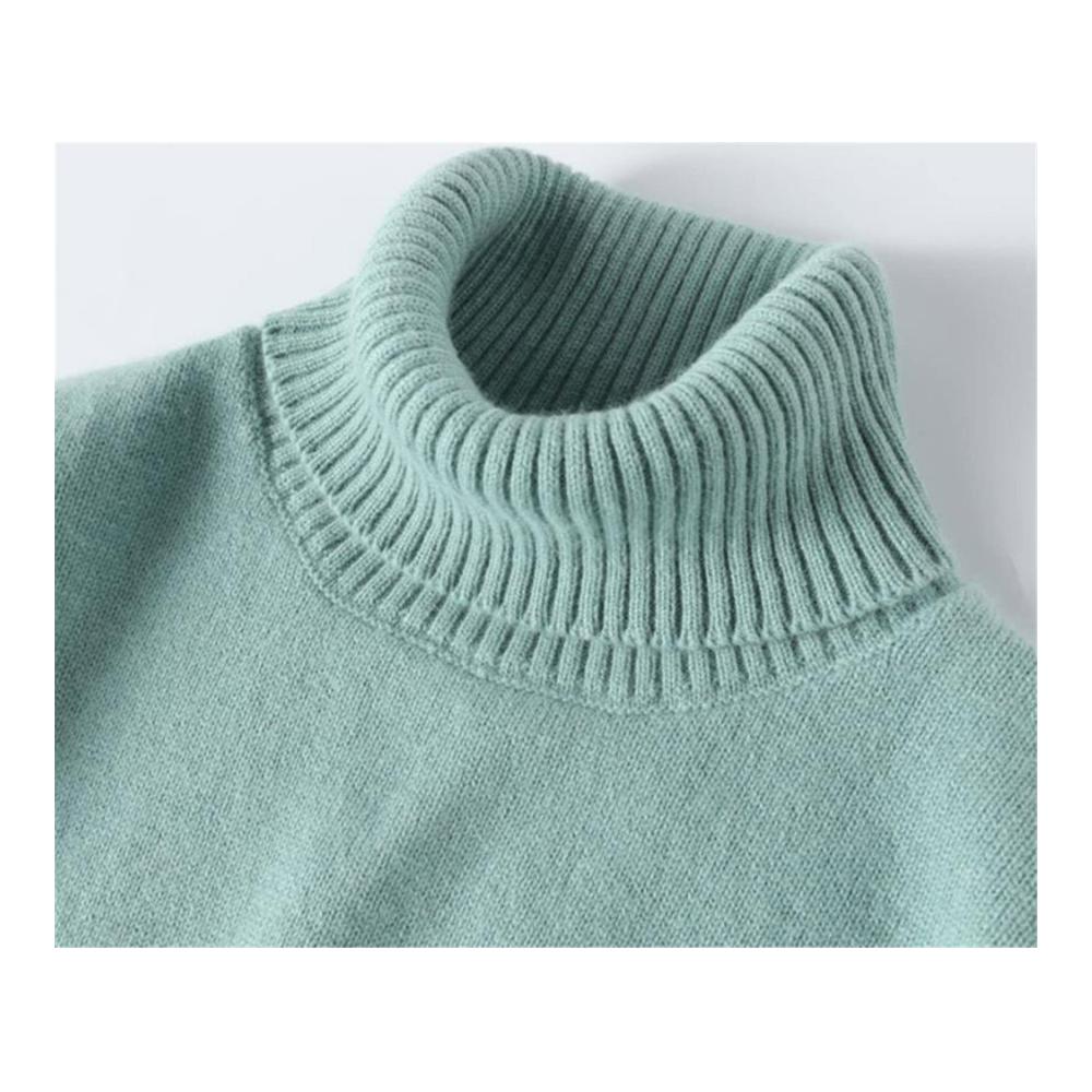 100% Kaschmir Rollkragenpullover für Herren - Winter Strickpullover mit Wärmeffekt für Herbst und Winter