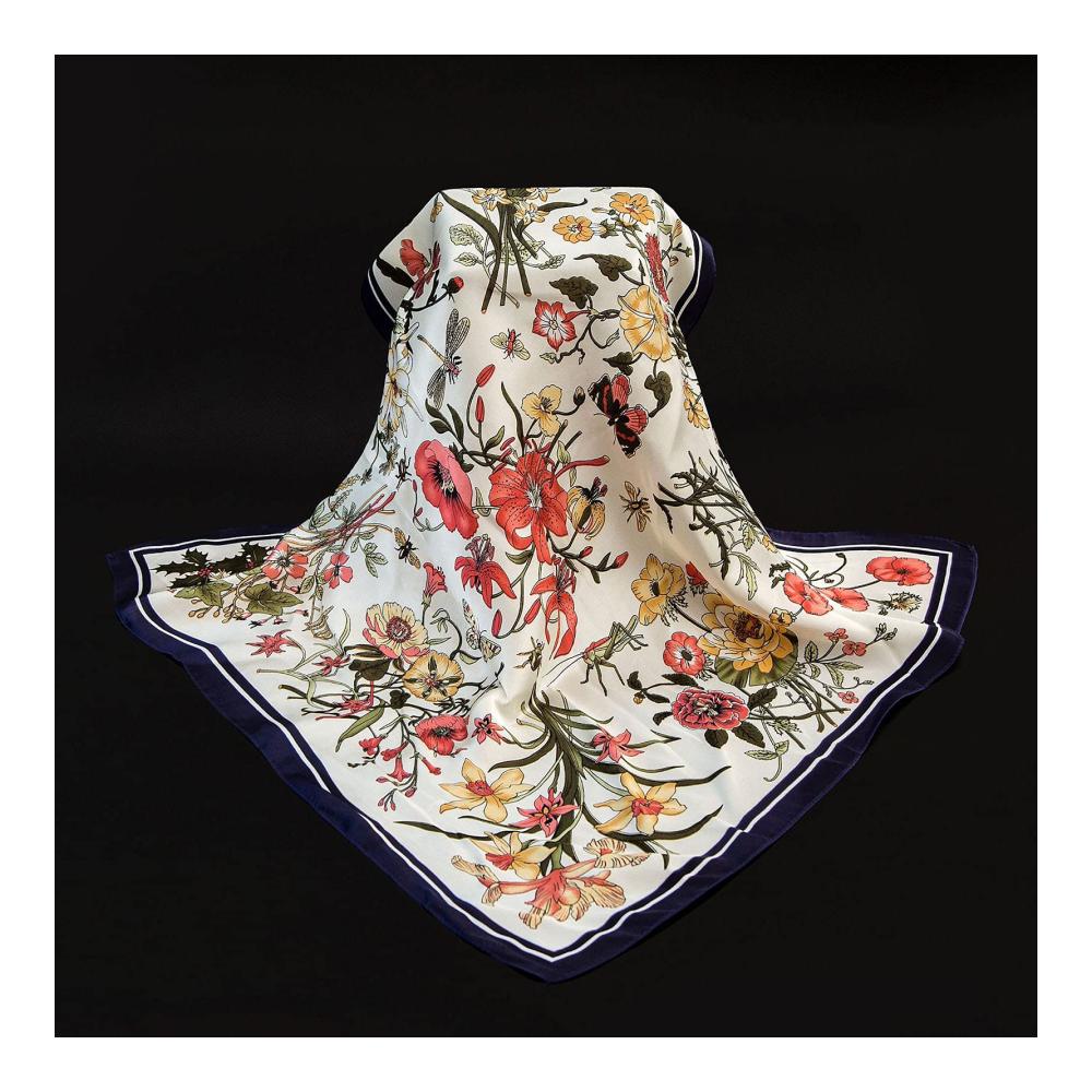 Multifunktionale Seiden-Halstücher Elegantes Kopftuch Bandana & Haarband für Damen – OMKMNOE Damen Tuch Schleife & dünn Hair Scarf Accessoire