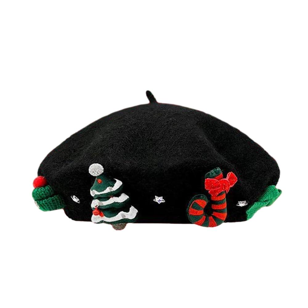 Französische Weihnachtsmütze Modische Baskenmützen & Barette für Damen und Mädchen