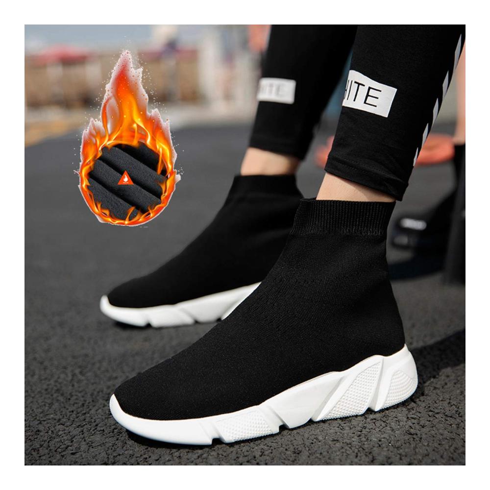Hoch geschnittene Strick-Sneaker Unisex Slip-Ons für bequemes Fitnessstudio und Laufen