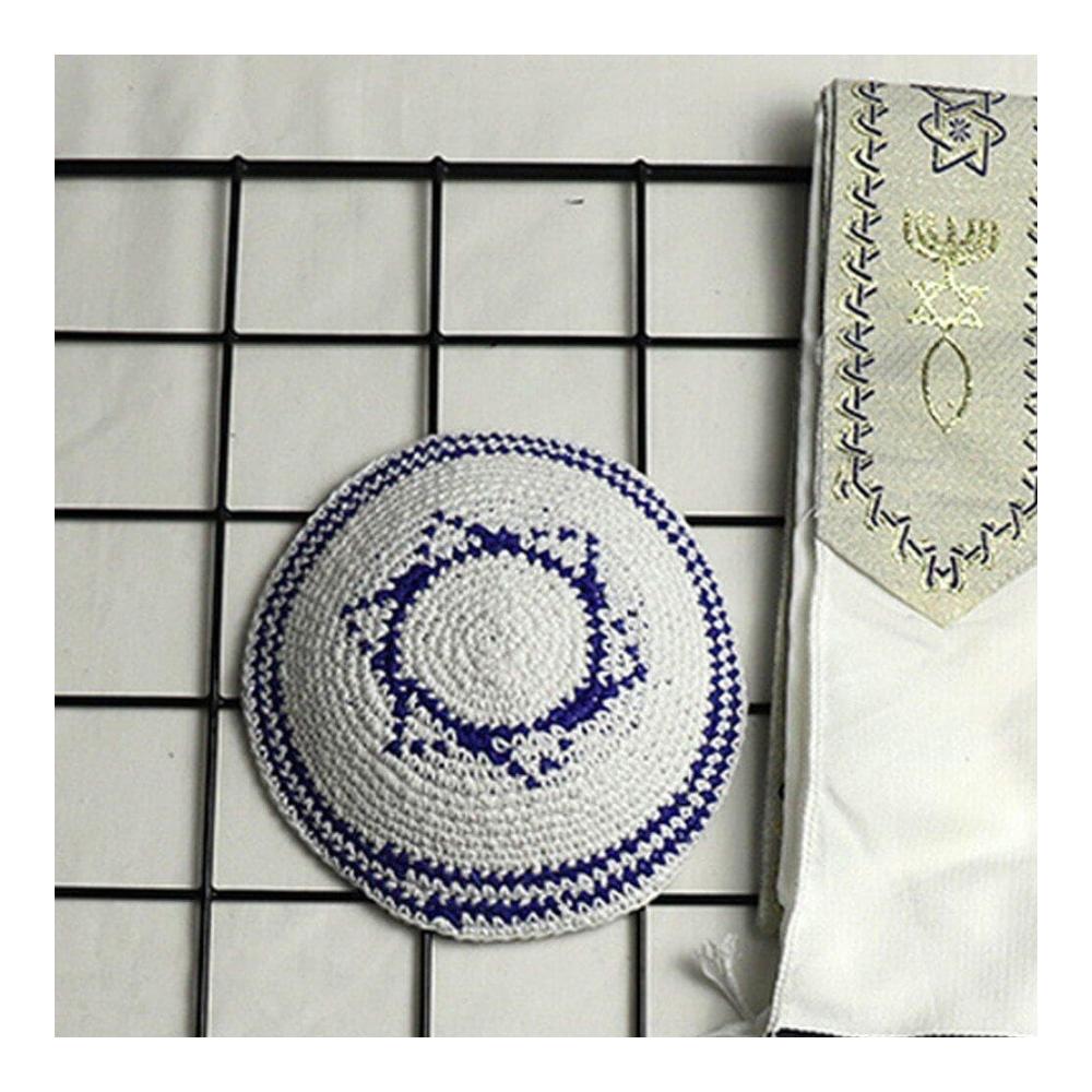 Handgestrickte Kippah für Männer Traditioneller handgefertigter Schädelkap-Hut