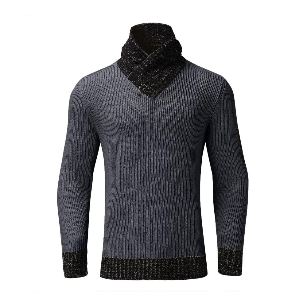 Sweatshirts 2024 Hochwertiger Flaggen-Pullover mit Kragen Schal und Anti-Rutsch-Band für Männer – Große Größen England-Farbe Solide Design