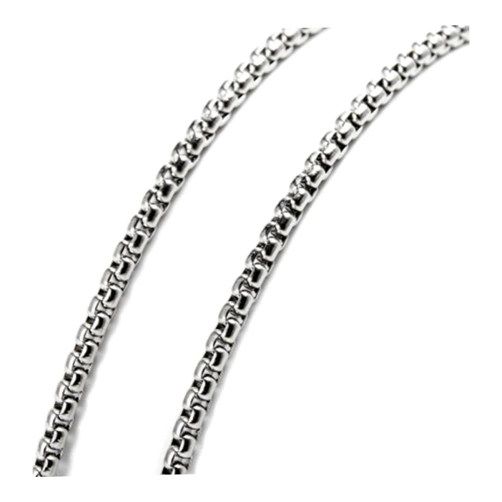 HipHop Edelstahl Halskette Set mit Schweißhelm-Anhänger - Glänzender Schmuck für Männer und Frauen (Silber