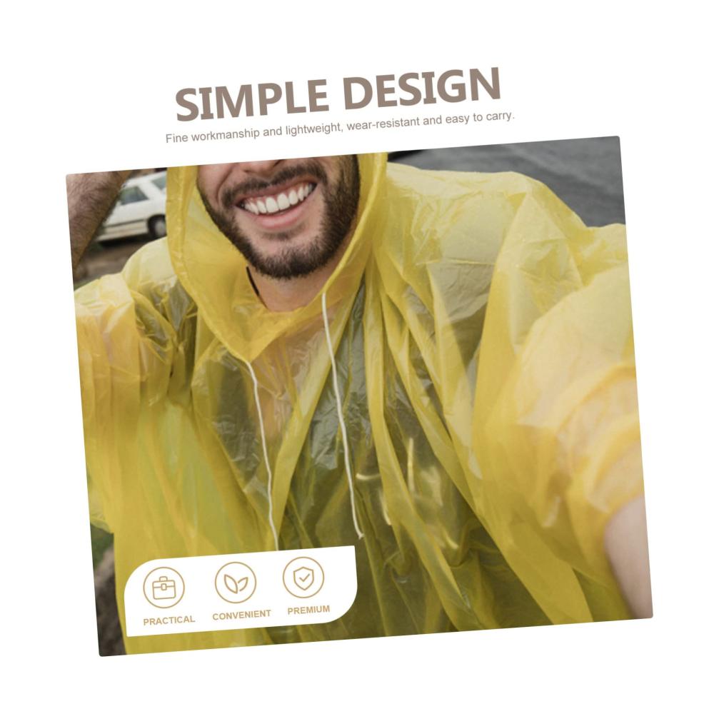 20 Stück Transparente Einweg-Regenponchos für Kinder & Erwachsene | Kapuzen Regenanzüge aus Kunststoff | Praktische Regenjacken & -mäntel