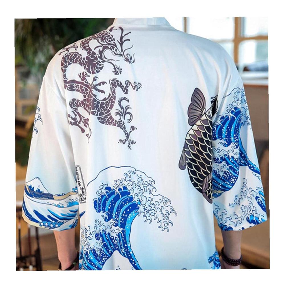 Bademantel SunShield Samurai Kimono - Japanisches Anime Strand Shirt - 2021 Sommer Cardigan für Männer und Frauen