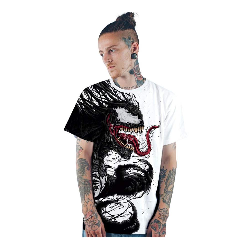 3D Marvel Heroes Venom/Spider-Man T-Shirts für Herren - Unisex Casual Kurzarm Top Tees in S-3XL Größe