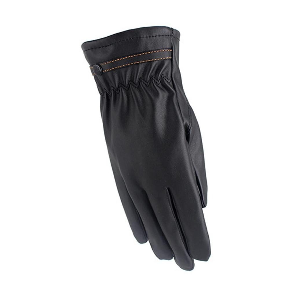 Damen Winterhandschuhe für Outdoor-Sportarten und Motorradfahren - 1 Paar PU Thermo Komforthandschuhe