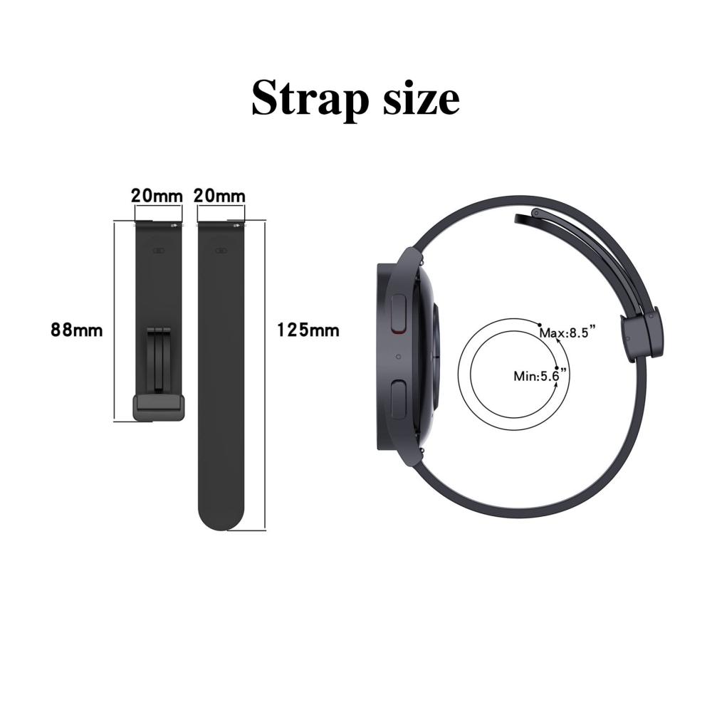 20mm Silikon Sportarmband für Huawei Watch GT3 42mm - Magnetisches Ersatzband für Herren und Damen