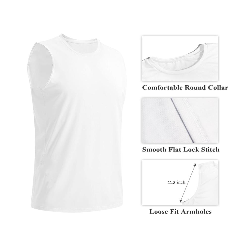 Ärmellose Herren-Tanktops im 3er-Pack für Sport Running Jogging und Fitness - Unterhemden für Gym-Training atmungsaktive Sleeveless Tshirts