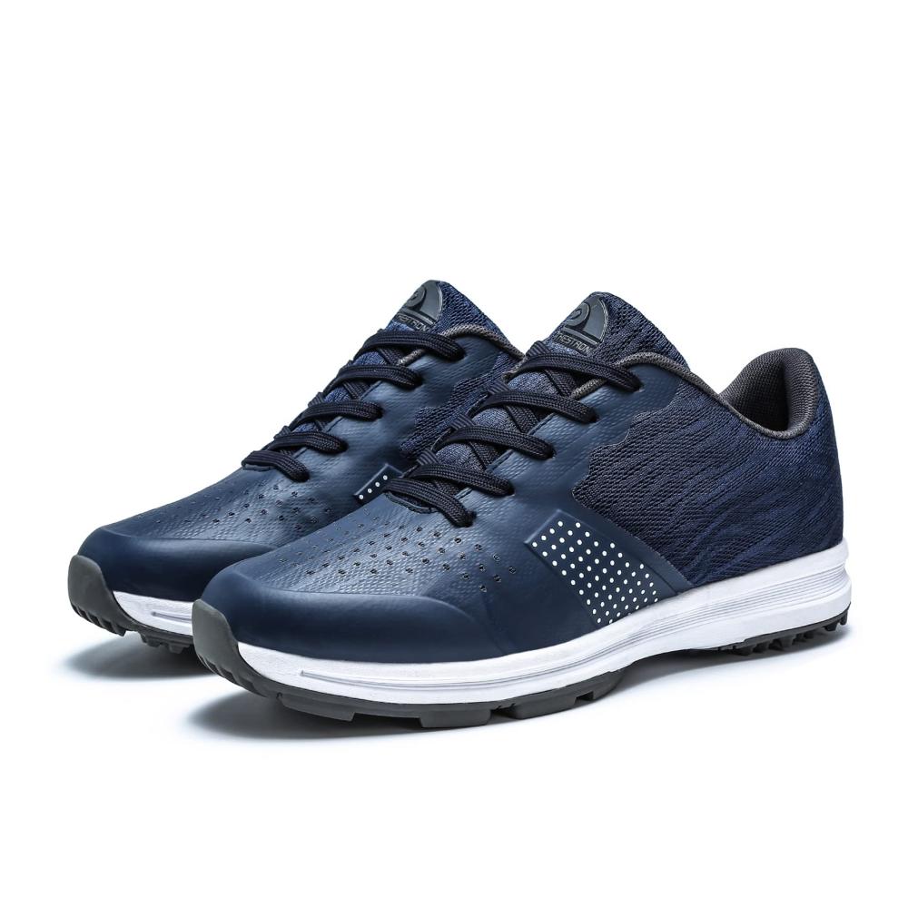 Herren Wasserdichte Golfschuhe für ultimativen Komfort Spikeless Sport-Turnschuhe mit Anti-Rutsch-Sohle - Profi Golfschuhe