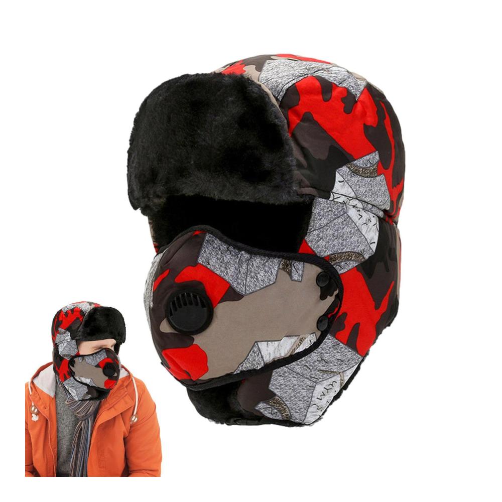 Winter Trapper Skimütze - Winddichte Unisex-Bombermütze mit Ohrenklappen für Outdoor-Aktivitäten | Warme Jagdmütze zum Radfahren Wandern und Snowboarden