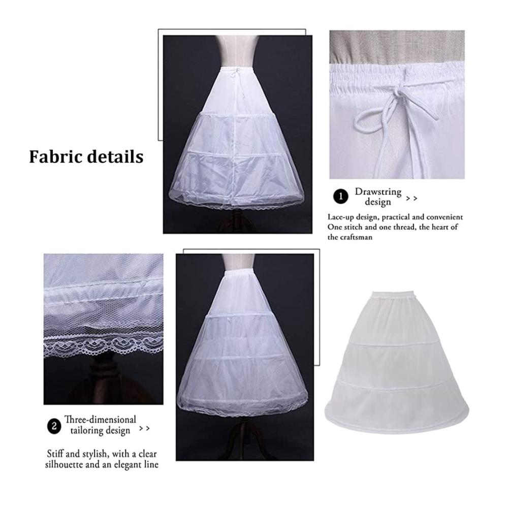 Verstellbarer 3-Ring Reifrock für Braut- und Ballkleider Damen Unterrock Petticoat für Hochzeitskleider und Krinoline