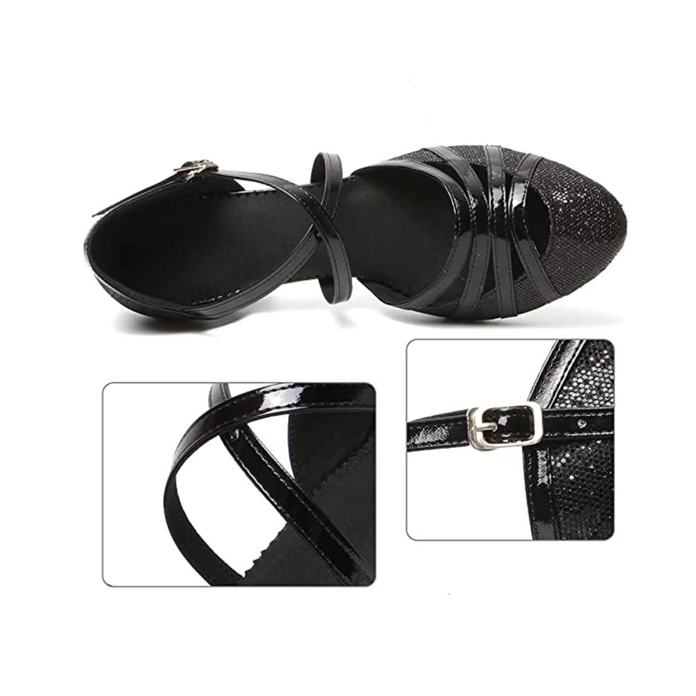 Latein Salsa Tanzschuhe für Damen Geschlossene Zehe Modische Tango & Cha-Cha Ballroom Performance Schuhe mit 5/7cm Absatz - Größen 34-41EU