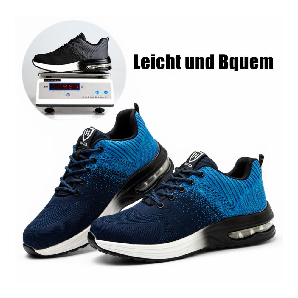 Sicherheitsschuhe Herren/Damen Leichte Sportliche Arbeitsschuhe mit Stahlkappen - Atmungsaktiv und Schutzschuhe für die Arbeit