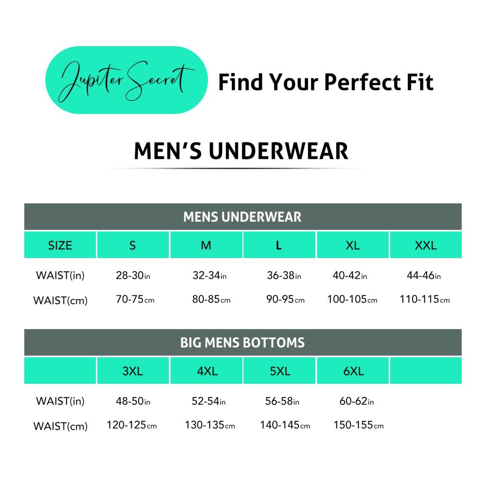 JupiterSecret Herren Boxershorts 6er Pack - 100% Baumwolle Weich & Atmungsaktiv Vielfarbige Unterhosen für Männer