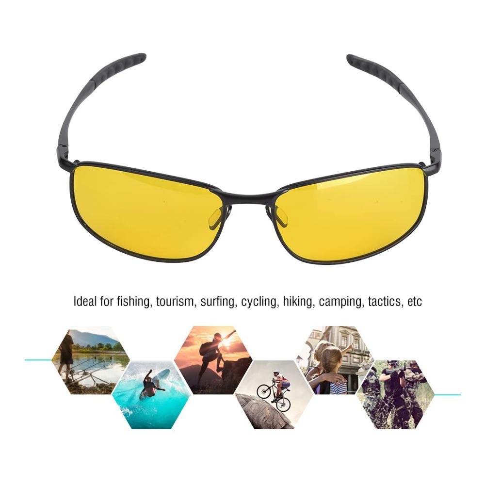 Nachtsichtbrille für Autofahrten - Polarisierte HD-Sonnenbrille mit Anti-Glare-Schutz | Getönte Sicherheitsbrille für Männer und Frauen | Inklusive praktischer Zip-Box