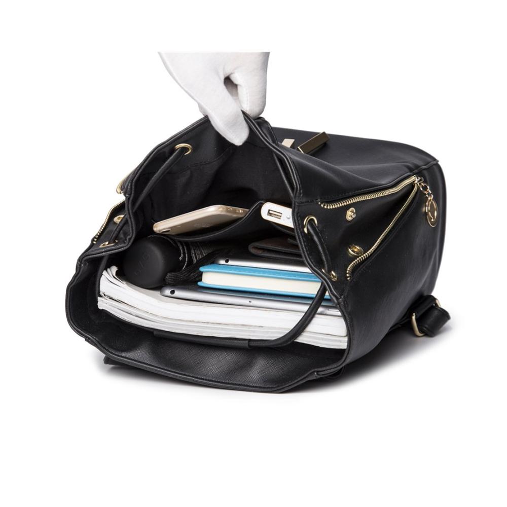Fashion PU Leather Backpack for Women - Stylish Shoulder Bag for Girls Ladies - B&E LIFE Travel Rucksack Handbag