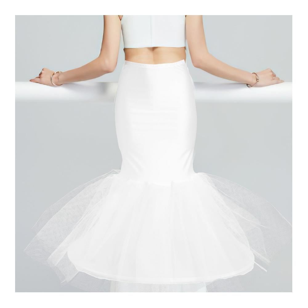 Meerjungfrau Brautkleid Petticoat - Weißer Unterrock für Fischschwanz Hochzeitskleider