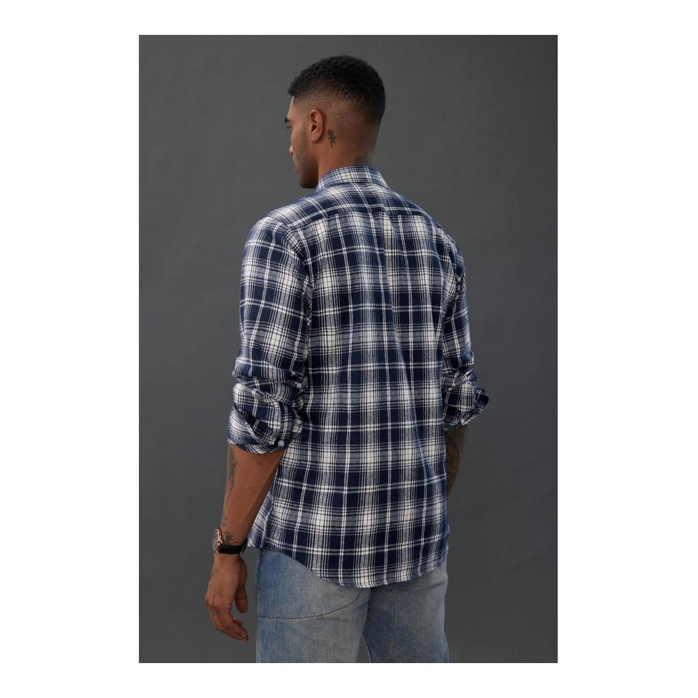 Flanellhemd Herren Kariertes Langarmhemd Regular Fit Hemdjacke - Trendiges Freizeithemd für Männer