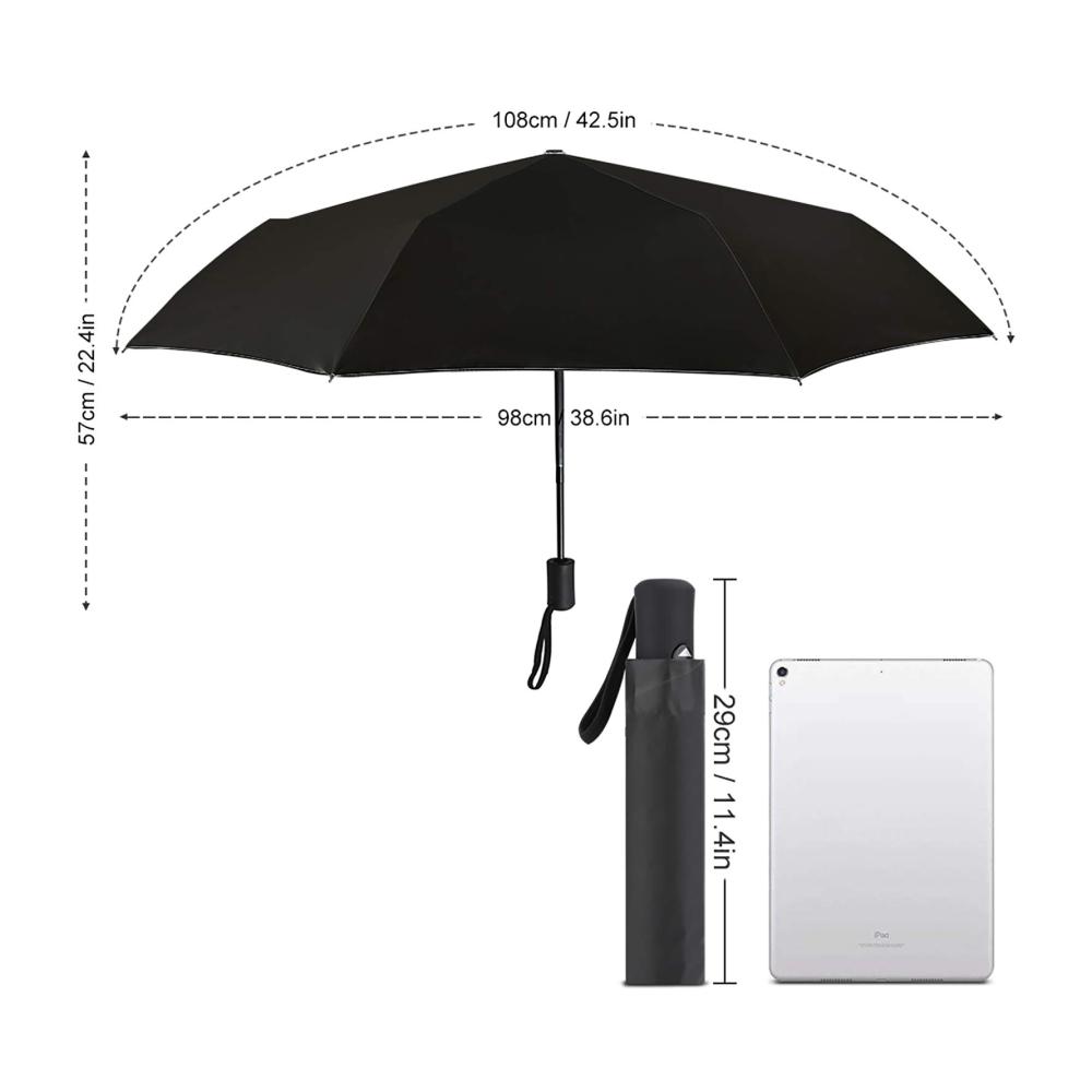 Automatischer 3-fach faltbarer Taschenschirm mit Graffiti-Hip-Hop-Design für Damen und Herren