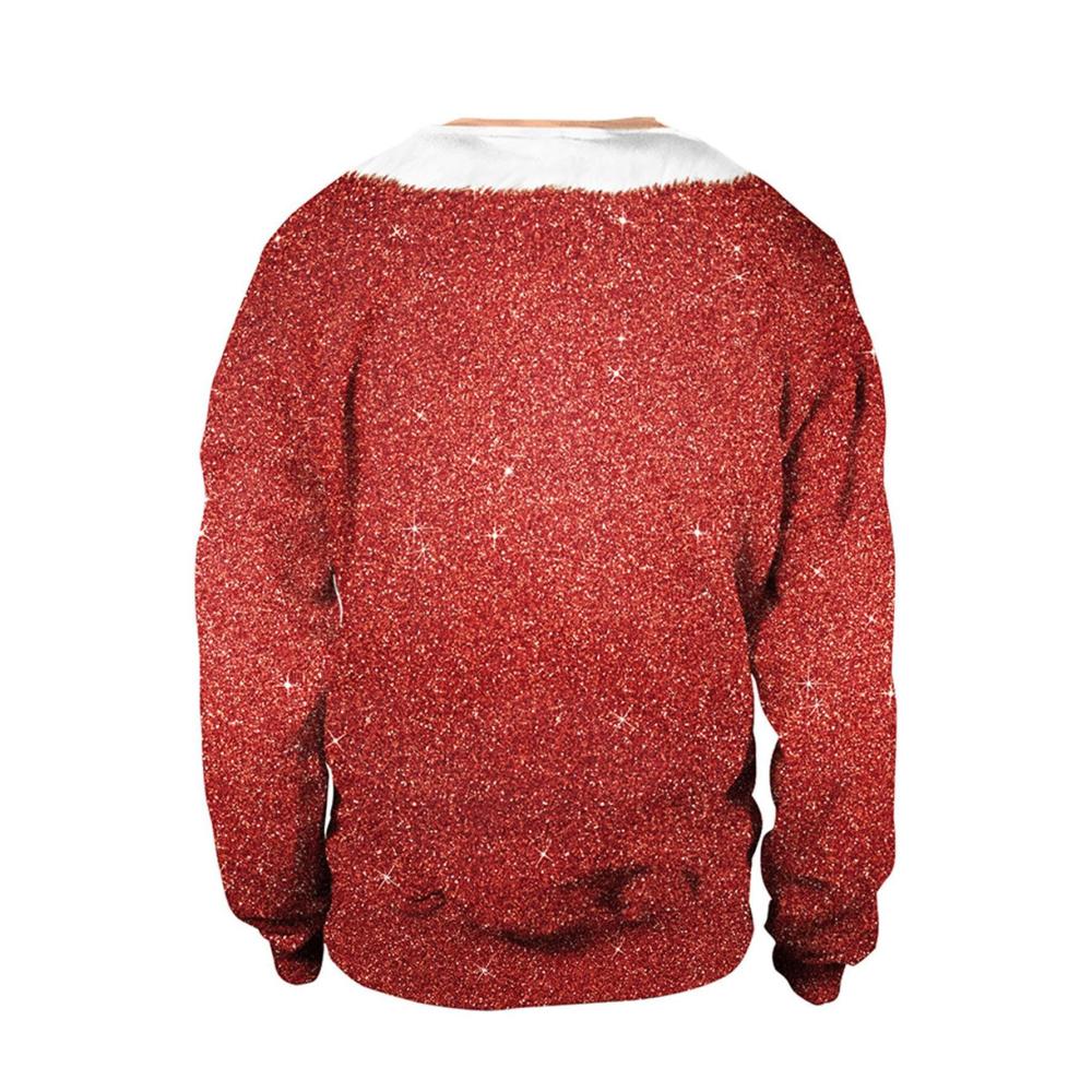 Hässliches Weihnachts-Sweatshirt 3D | Lustiges Langarm-Sweatshirt mit Rundhalsausschnitt für Männer und Frauen - Gemütliches warmes Feiertags-Sweatshirt für Party | Weihnachtliche Pullover mit humorvollem Design