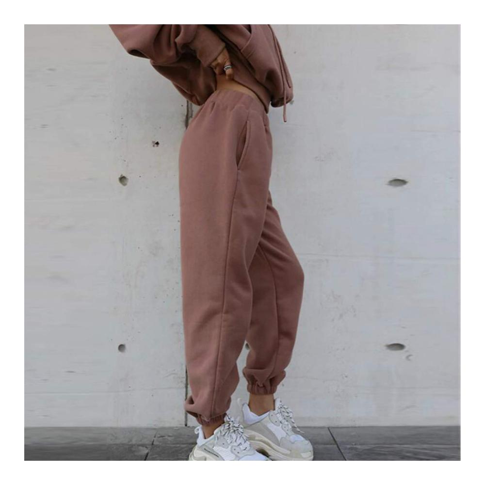 Damen Trainingsanzug Set Jogginganzug mit Langarm Top und Thermo-Hosen Yoga Outfit für Herbst & Winter