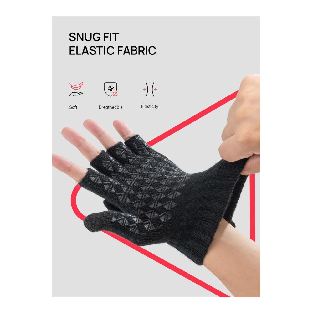Winterhandschuhe für Herren und Damen - Touchscreen-fähige Strickhandschuhe für Laufen Fahren und Wandern (1 Paar