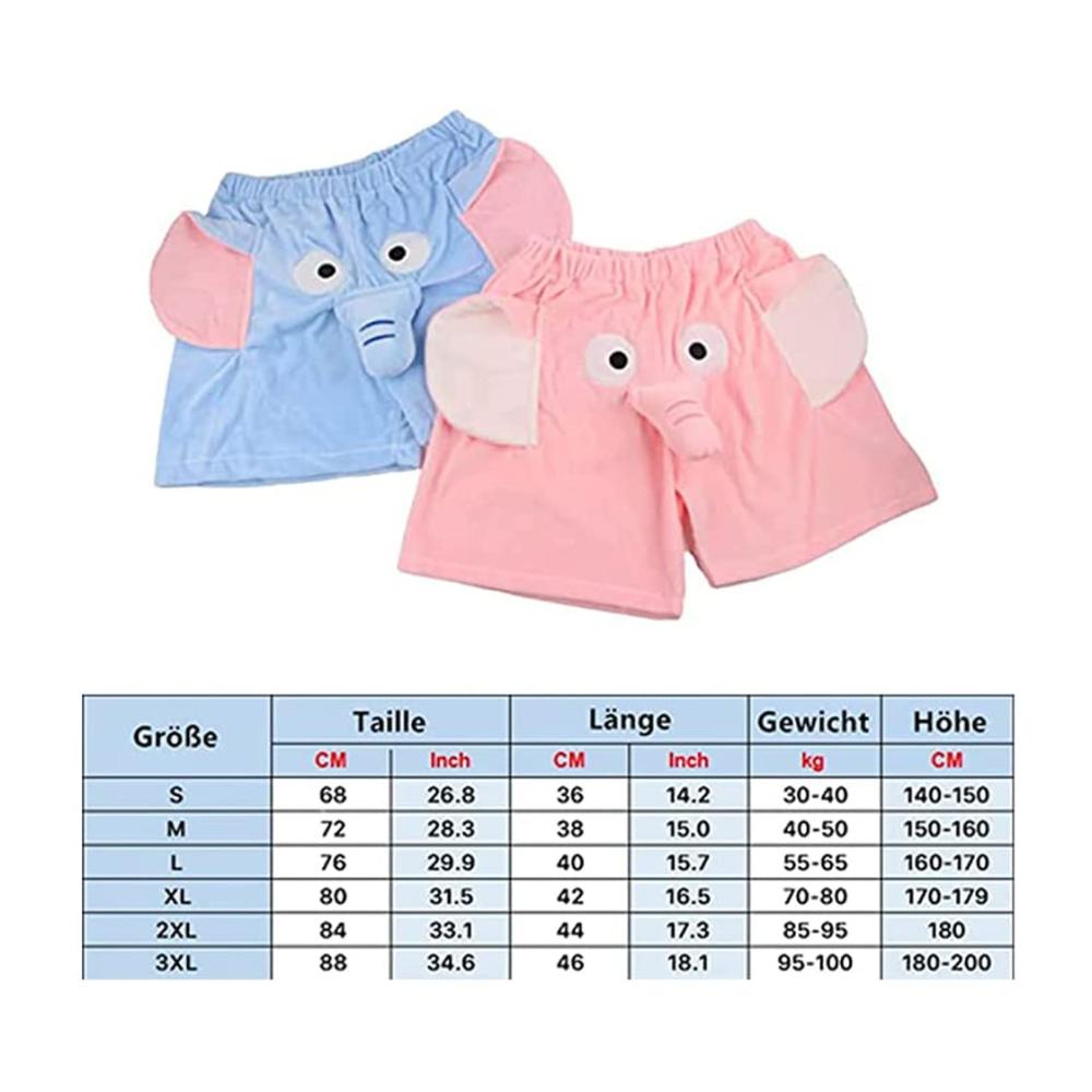 Elefanten-Print Unisex Shorts Lustige Fliegende Paare Schlafanzug-Look Neuheit & Komfort