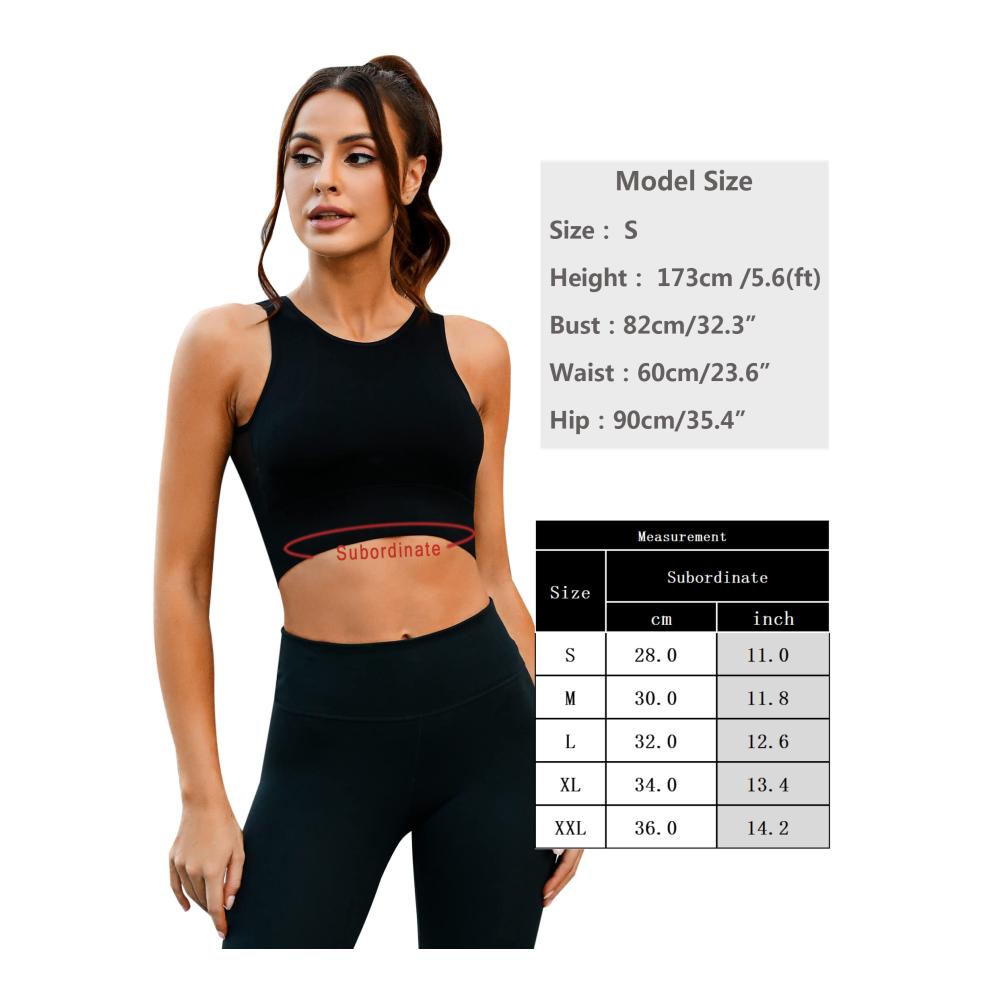 Damen Sport-BH mit Starker Halt Bügellos Gepolstert für Fitness Laufen Joggen und Yoga
