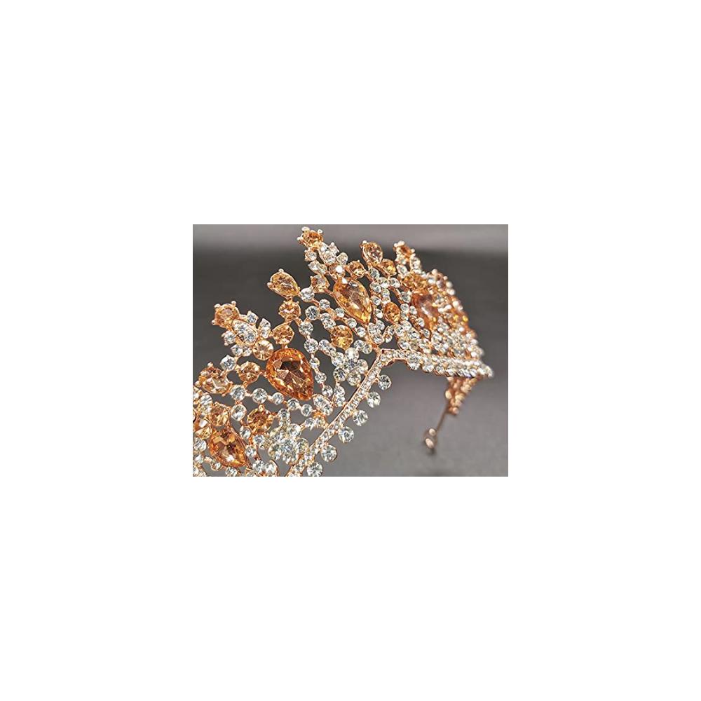 Kristall Strass Tiara Elegante Diademe für Prinzessin Braut Hochzeit Party - Barocke Königin Krone & Tiara für Brautjungfern Abschlussball Festzug Halloween Kostüm
