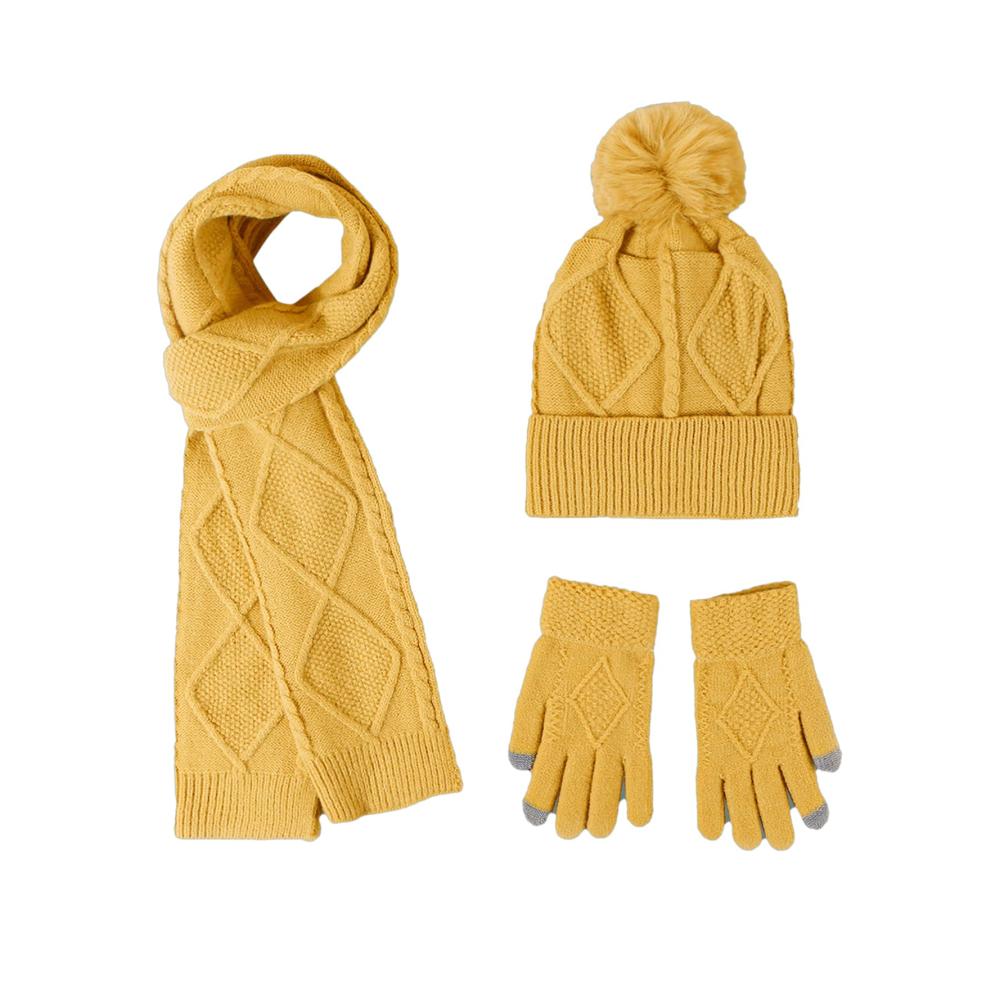 Winter-Accessoires-Set Mütze Schal & Handschuhe für Damen und Herren - Weicher Stoff Warm Kaltes Wetter - Unisex Mütze Schal und Handschuh-Set