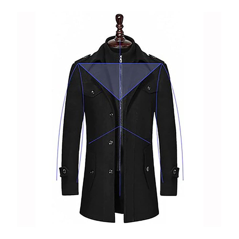 Herren Wollmantel Trenchcoat Winter - Stilvoller Slim Fit Mantel