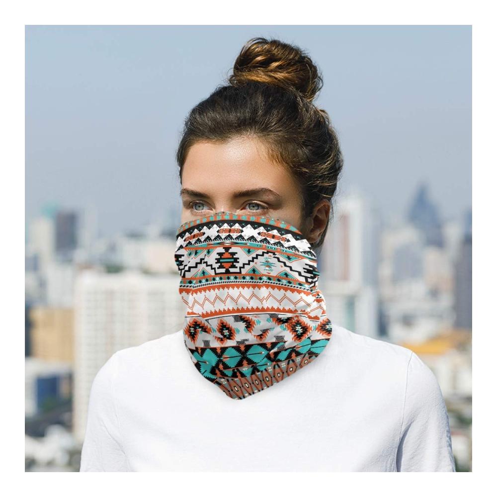 Multifunktionstuch Schals XIXIKO Tribal Ethno Aztec Geometrisches Design | Bandana Gesichtsmaske für Damen/Herren | UV-Schutz | Outdoor Sport Wandern Staubabweisend