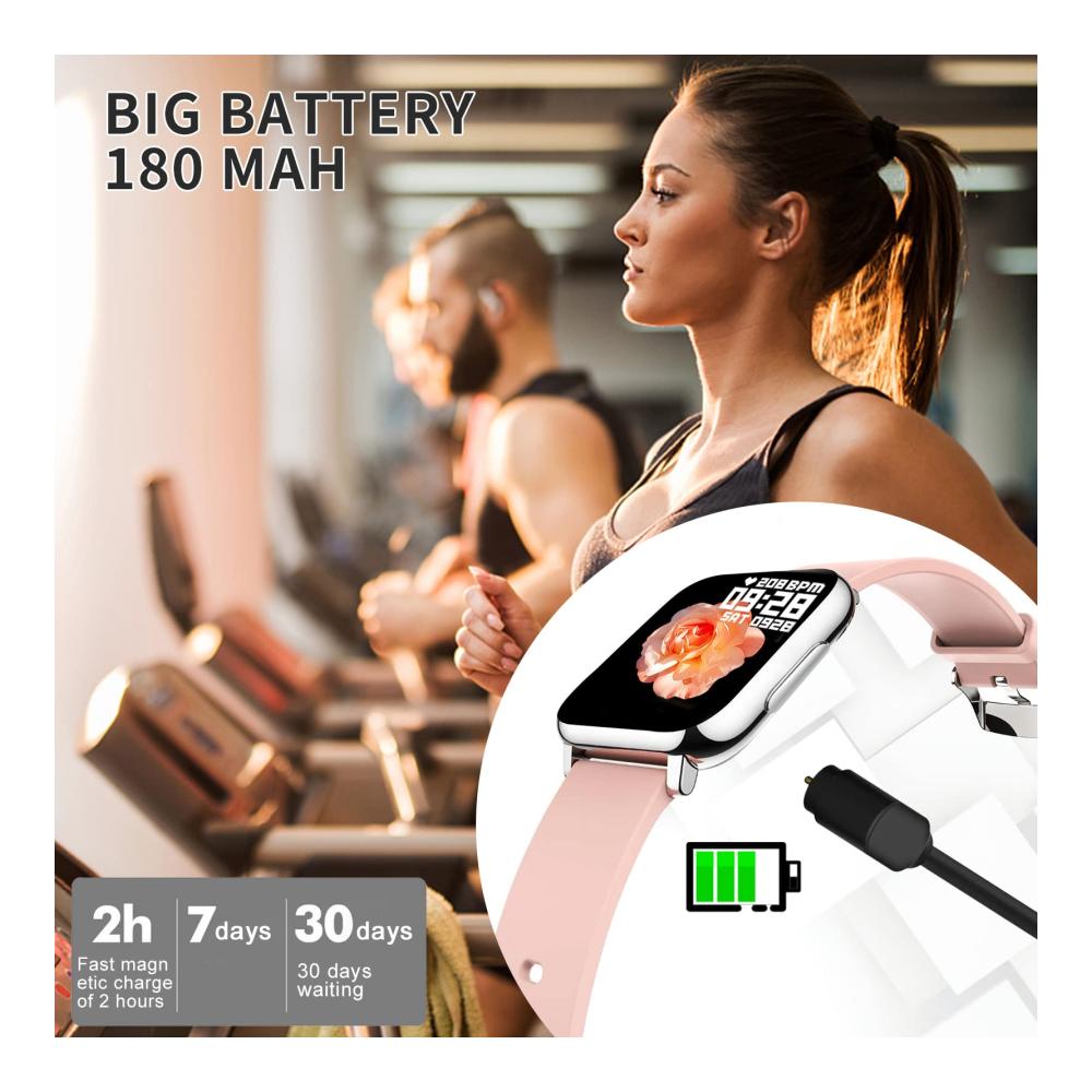Fashion Smartwatches YIUTERA - IP67 Wasserdichte Smartwatch mit 155 Zoll Display Blutdruckmessung Herzfrequenz Schlafmonitor Sportuhr und Schrittzähler - Für Damen und Herren im Trend