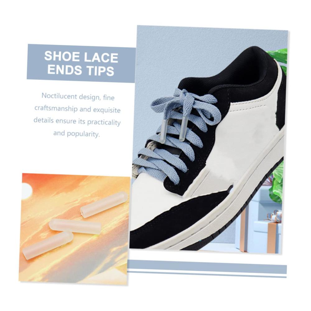 8 Stück Weiße Plastik-Schnürsenkelenden - Dekorative Spitzen für Schuhe und Kleidung | Adler Aglet Ersatzkopf & Zubehör