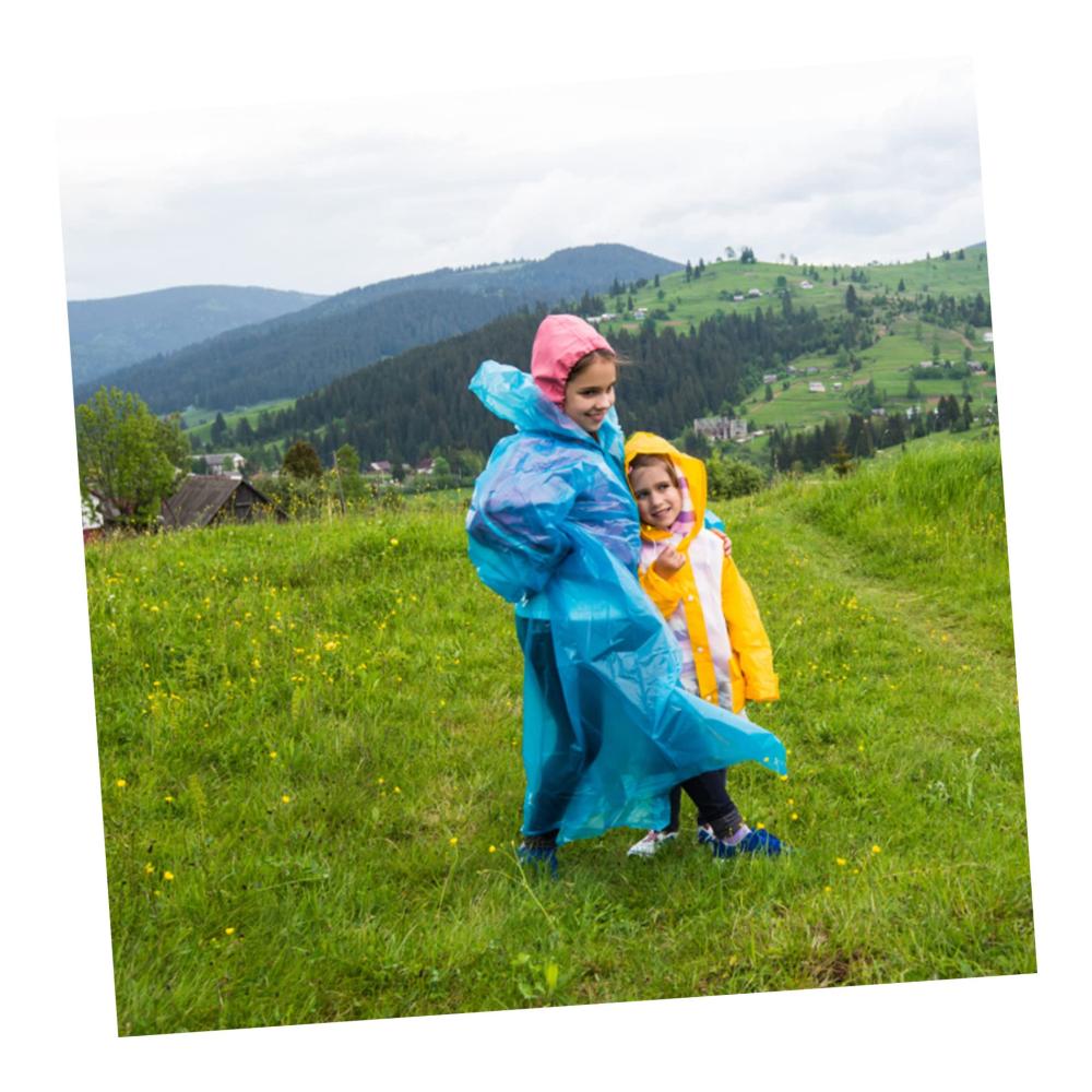 20 Stück Transparente Einweg-Regenponchos für Kinder & Erwachsene | Kapuzen Regenanzüge aus Kunststoff | Praktische Regenjacken & -mäntel