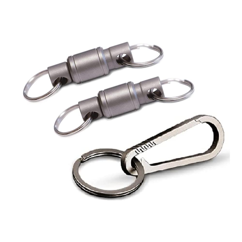 Schlüsselringe & Schlüsselbänder für Herren Premium Schlüsselanhänger-Set mit Schnellverschluss 360 Grad drehbar Karabiner und Schlüsselringen (3 Stück