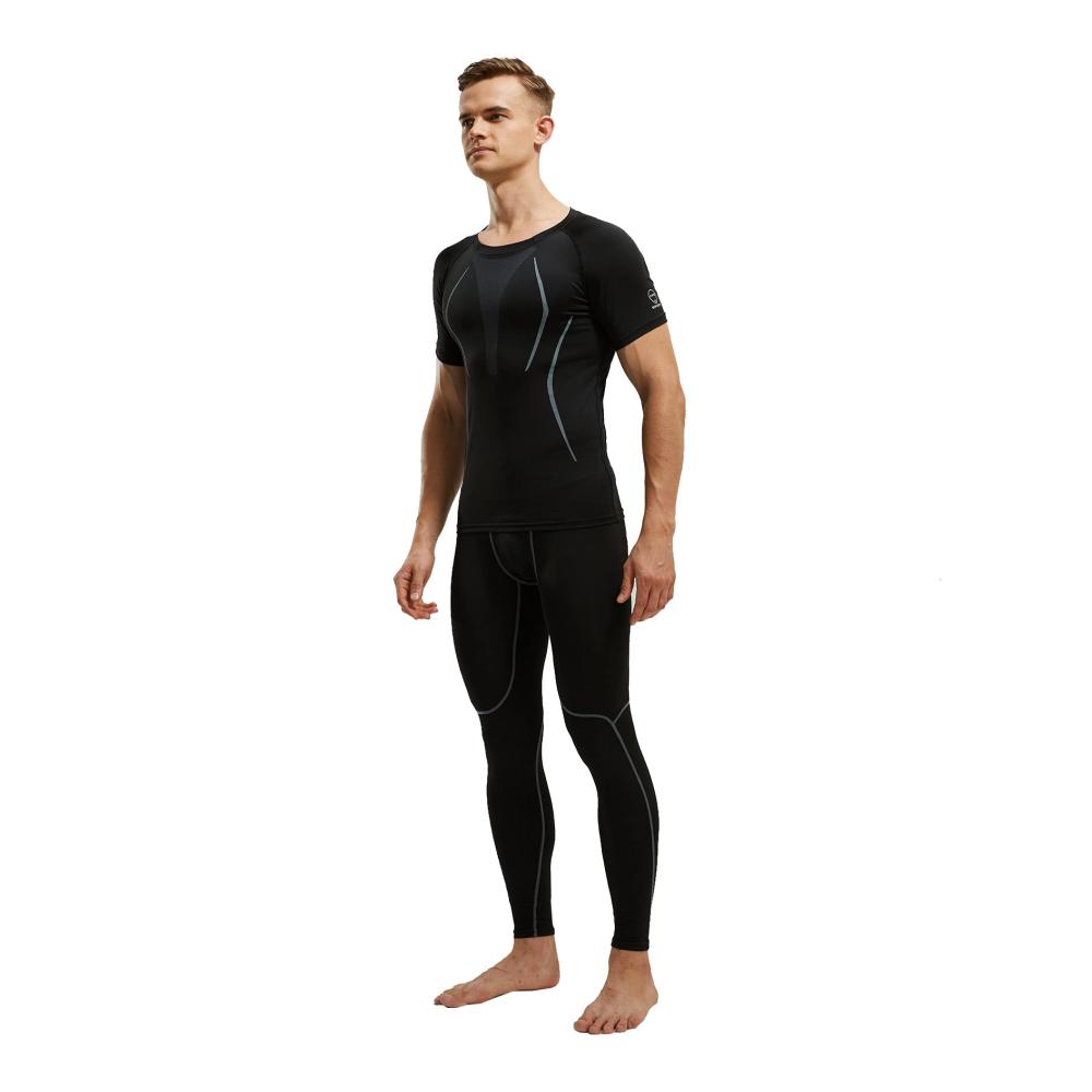 Herren Kompressionsshirt - Kurzarm Laufshirt Schnelltrocknendes Sport- und Funktionsshirt