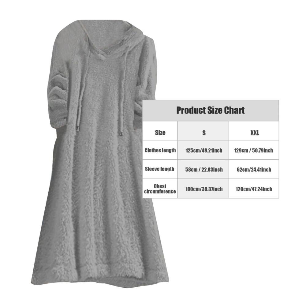 Lange Fleece-Nachthemden für Damen Weiches Kapuzen-Nachthemd mit Warmhaltefunktion und Langarm ideal für Komfort und Stil