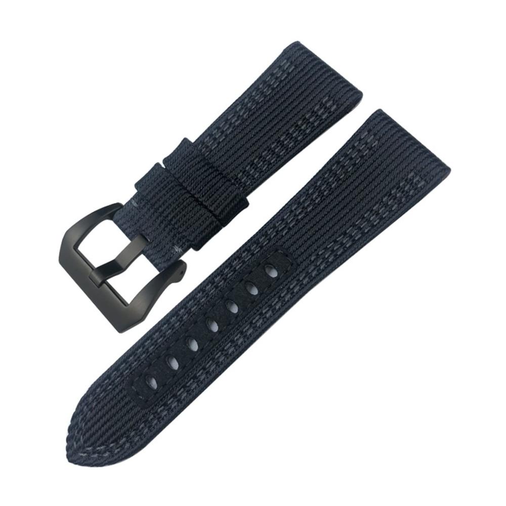 Panerai Tauchleuchte PAM 24mm 26mm Uhrenarmbänder Canvas Leder und Nylon Stoff Sport Uhrenarmband für 22/24mm Ersatz Zubehör