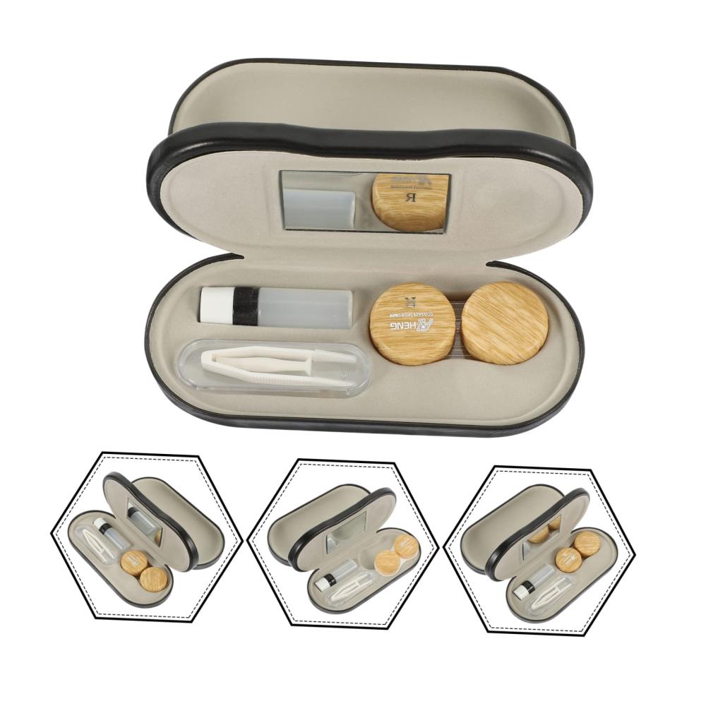 Vielseitiges Brillenetui Zusammenklappbare Sonnenbrille & Schnapsgläser - 2 in 1 Reise-Kontaktlinsenbehälter-Set für Modebrillen mit Doppeltem Verwendungszweck inklusive Koffer-Kit