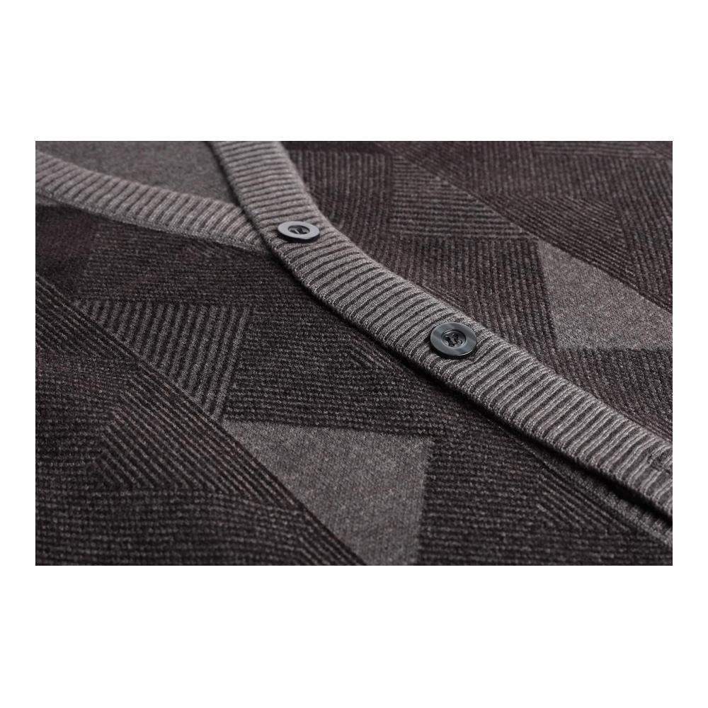 Herren Strickjacke MeiLayM - Warme Winterjacke mit V-Ausschnitt Knöpfen und Taschen für Männer - Freizeit- und Übergangsjacke in Leichter Strickoptik