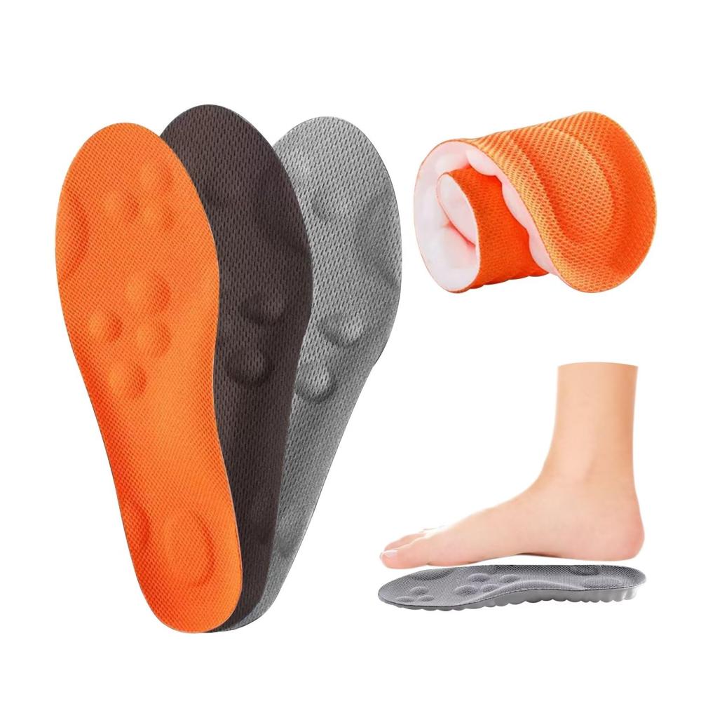 Orthopädische Einlegesohlen (3 Paar) für Herren & Damen | Arch Support Fersensporn Sportkomfort | Atmungsaktiv Fußschmerzlinderung | Ideale Insole zum Wandern Laufen | Größe 41-42