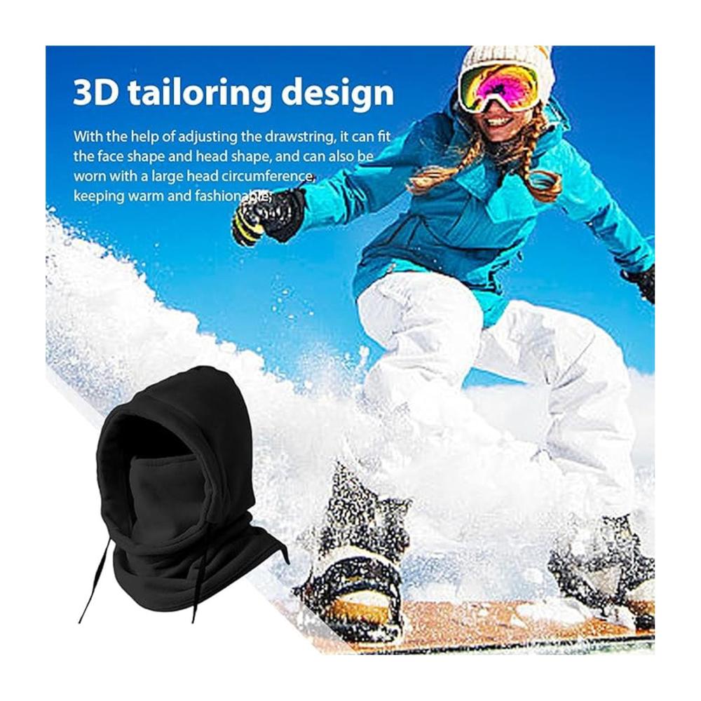 Sturmhaube Fleece Winddichte Skimaske mit Plüsch Fahrradhaube Vollgesichtsmaske Wintermütze Beanie – Ideal für Outdoor-Sportarten bei kaltem Wetter
