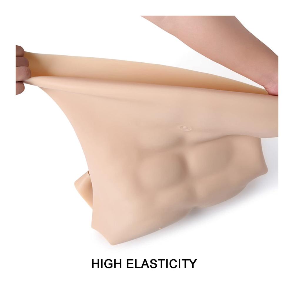 Silikonmuskelbodysuit BH-Einlagen für Crossdresser & Transgender - Künstliche Brustkostüm für Cosplay Make-up Performance - Halloween Props 1750g