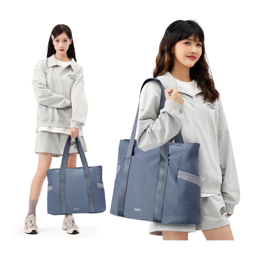 Damen Shopper Handtasche mit Reißverschluss - Große Tote Bag für Arbeit Büro Reisen und Shopping - Schultertasche mit hoher Kapazität für Schule und Alltag