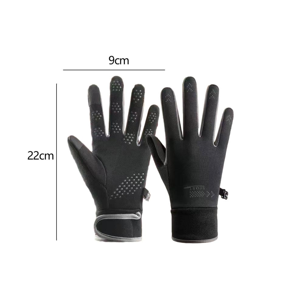 Warme Winterhandschuhe für Erwachsene mit Fleece-Futter | Rutschfeste Thermohandschuhe für Skaten Motorradfahren und Wandern in kaltem Wetter